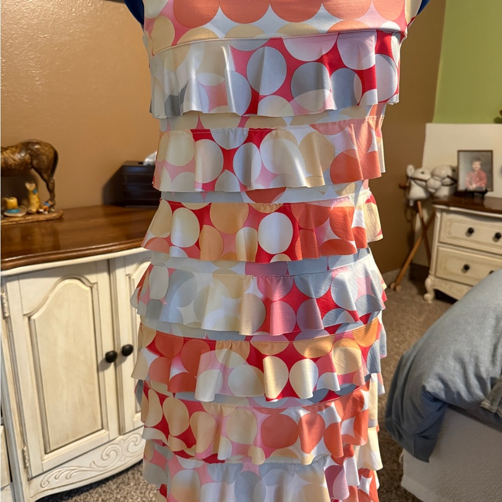 Colorful Ruffled Dress